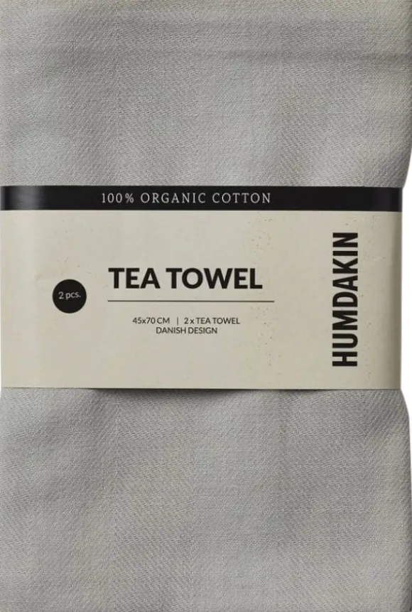 Organic tea towel 2 pack Stone
