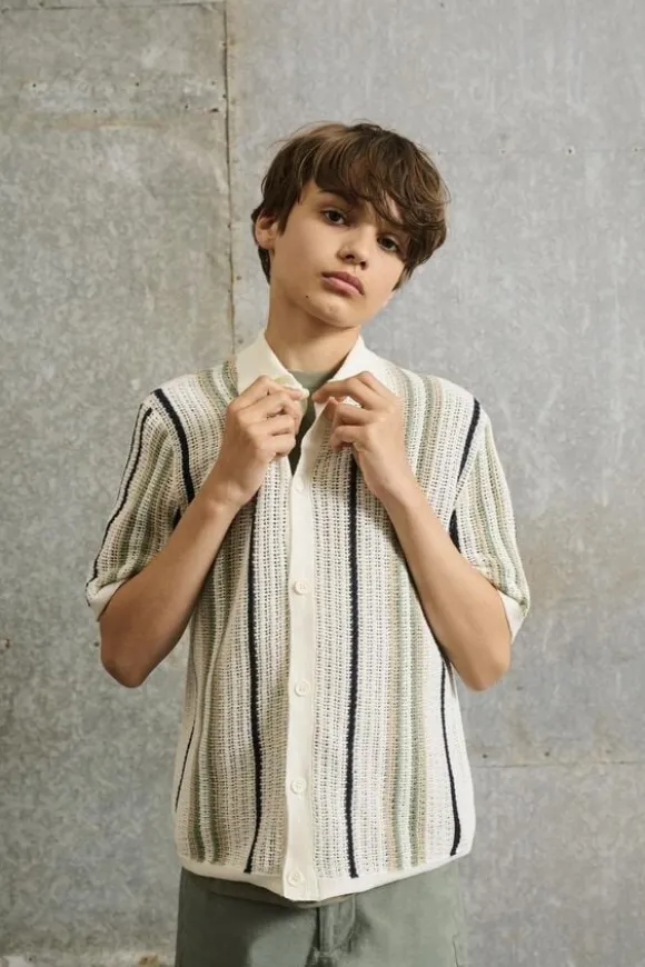 OSJLEON REG SS SHIRT KNT