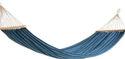 Outdoor Market Hammock - Blue with beige stripe -