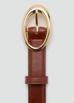 Oval buckle belt