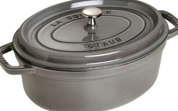 Oval Cocotte 29cm Graphite grey Staub