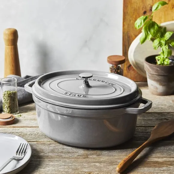Oval Cocotte 29cm Graphite grey Staub