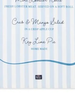 Party Menu Org Cotton Kitchen Towel