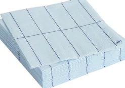 Pattern Napkins-Set of 20 Cocktail-Light blue and blue grid