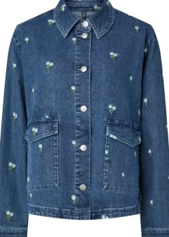 PCFLORA LS DENIM EMB SHIRT NOOS