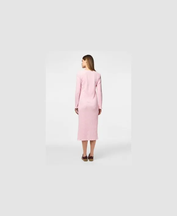 PCFLORA LS MIDI DRESS JRS BC