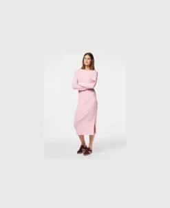 PCFLORA LS MIDI DRESS JRS BC