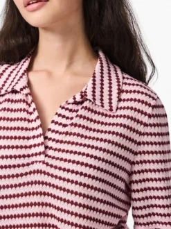 PCJEYA SS V-NECK LOOSE POLO D2D JRS