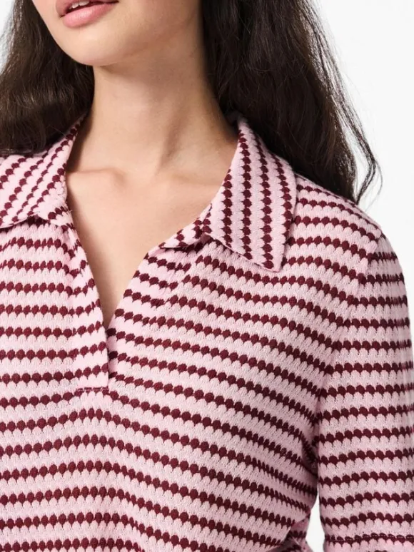 PCJEYA SS V-NECK LOOSE POLO D2D JRS