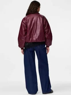 PCLARA PADDED COATED BOMBER JACKET