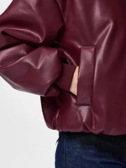 PCLARA PADDED COATED BOMBER JACKET