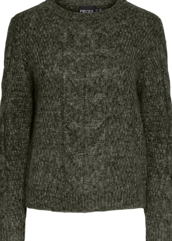 PCNINA LS O-NECK KNIT NOOS BC