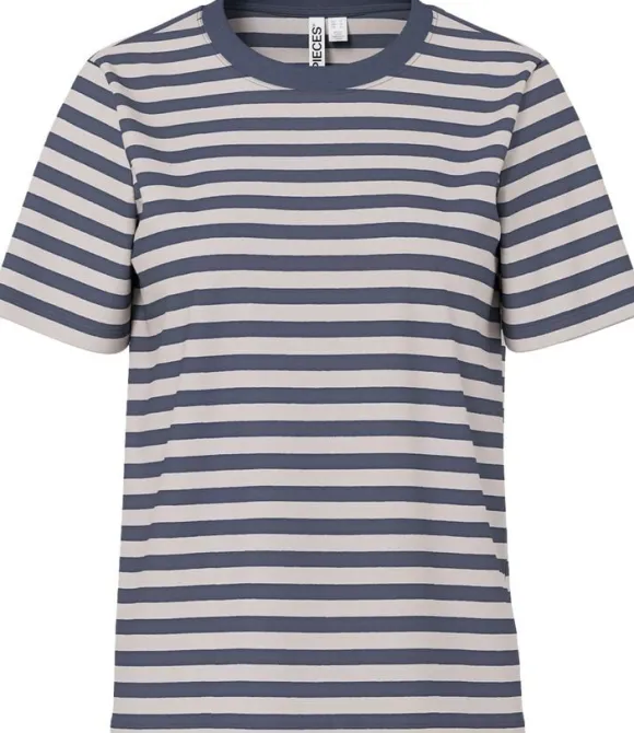PCRIA SS TEE MULTICOL STRIPES NOOS