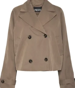 PCSCARLETT LS SHORT TRENCHCOAT NOOS