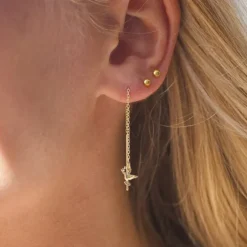 Peace chain earring