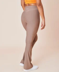 Peak high-waist flared brushed leggings - Hazel