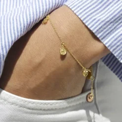 People Bracelet VERMEIL (925 Sterling silver gold plated 2. 5 micron)