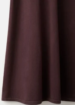 Perkins-neck knitted dress