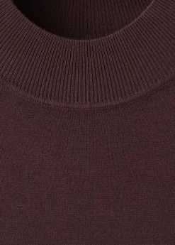 Perkins-neck knitted dress