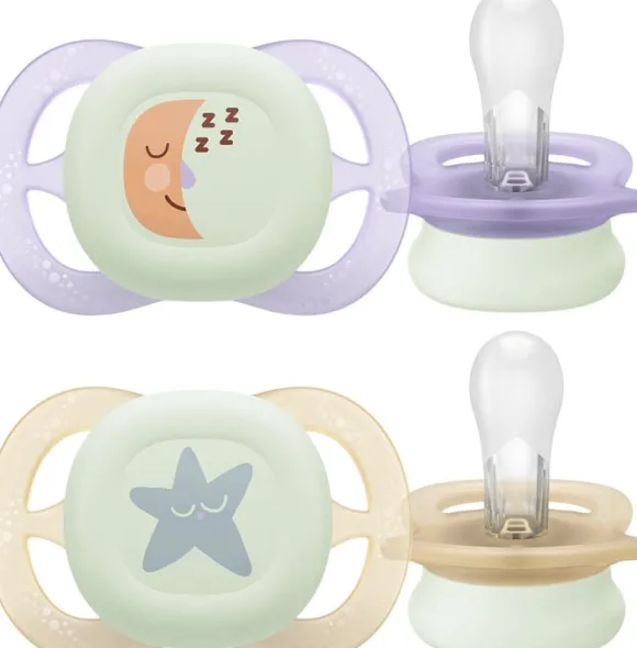Philips Avent Soother ultra start Nighttime - Pakke med 2 -