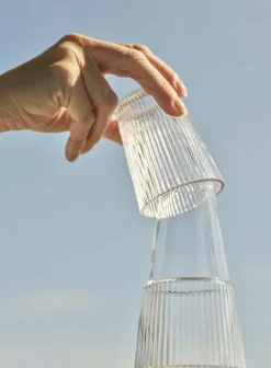 Pilastro karaff med dricksglas 1 l. clear