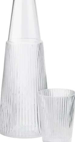 Pilastro karaff med dricksglas 1 l. clear