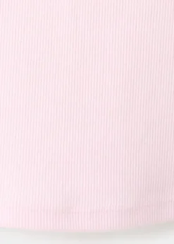 Pink embroidered cotton top