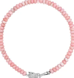 Pink Opal Choker with Panther Head