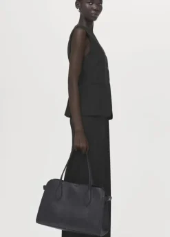Pinstripe suit-style jumpsuit