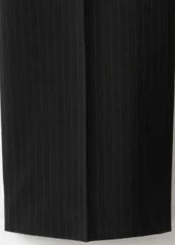 Pinstripe suit-style jumpsuit
