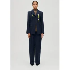 2435 Pinstripe Tailoring, Belted Tailored Pants