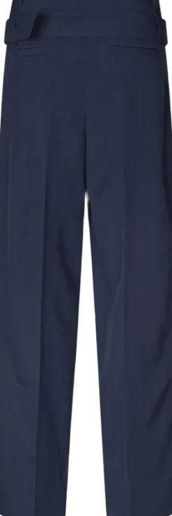 2435 Pinstripe Tailoring, Belted Tailored Pants