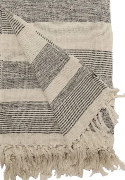 Plaid, Bandeau-Natur/Sort, 130x180 cm