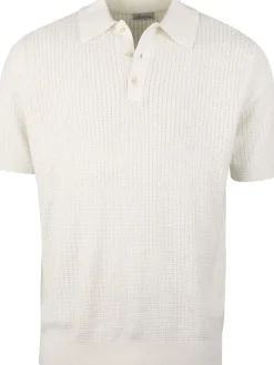 Polo Shirt Knitted Crochet Hemp / Supima Cotton