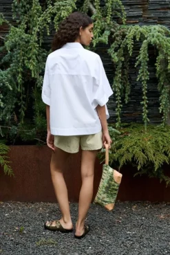 Poplin curved hem shirt - Berte