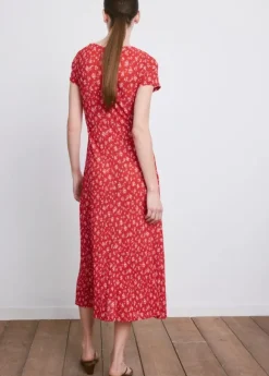 Printed midi-dress