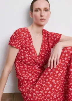 Printed midi-dress