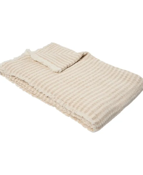 Randig pläd 130x200cm beige Randig