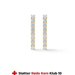 Red Cross Ørestikker - Forgyldt