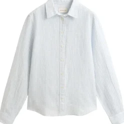 REG STRIPED LINEN LS SHIRT