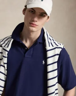 Relaxed Fit Mesh Polo Shirt