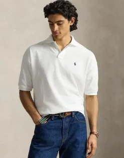 Relaxed Fit Mesh Polo Shirt