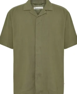 Relaxed Linen-mix short sleeve shirt