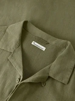 Relaxed Linen-mix short sleeve shirt