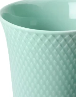 Rhombe Color Vase H15 aqua porcelæn