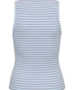 Ribbed cotton-blend top