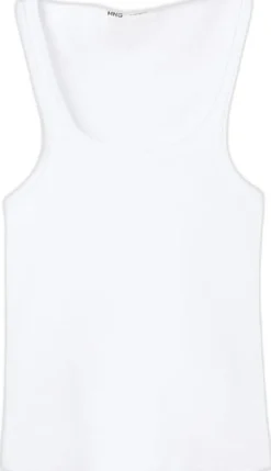 Ribbed semi-transparent top