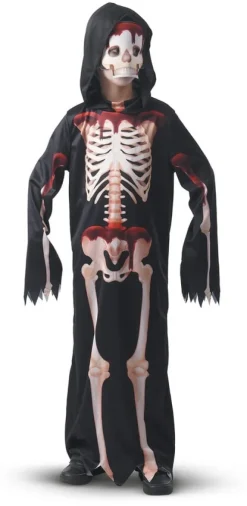 RIO BLOODY SKELET 160 CM DRAGT mHÆTTE - MASKE