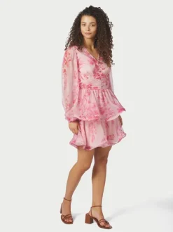 Rivana Print Chiffon Dress