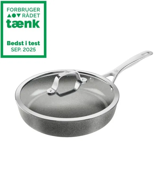 Salina Ceramic Traktörpanna med lock, 28 cm, Aluminum, Titanförstärkt